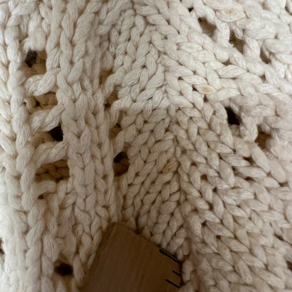 American Eagle Sweater Womens XS Open Knit Ivory Minimal Classic Preppy - Picture 4 of 8